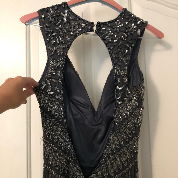 Primavera gray beaded dress - Picture 6 of 8